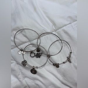 Alex and Ani silver bracelets